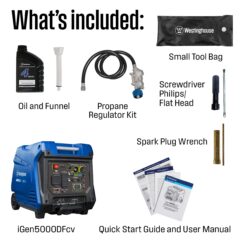 Westinghouse iGen5000DFcv Recoil Start 5000 -Watt Dual Fuel (Gasoline/Propane) Inverter Generator