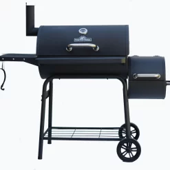 Master Forge 1010-Sq. Inches Black powder coated Horizontal Charcoal Smoker