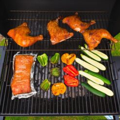 Master Forge 1010-Sq. Inches Black powder coated Horizontal Charcoal Smoker
