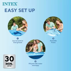 Intex 28279EH 14.9-Feet x 7.2-Feet x 33-Inches Metal frame Rectangle Above-Ground Pool with Filter Pump