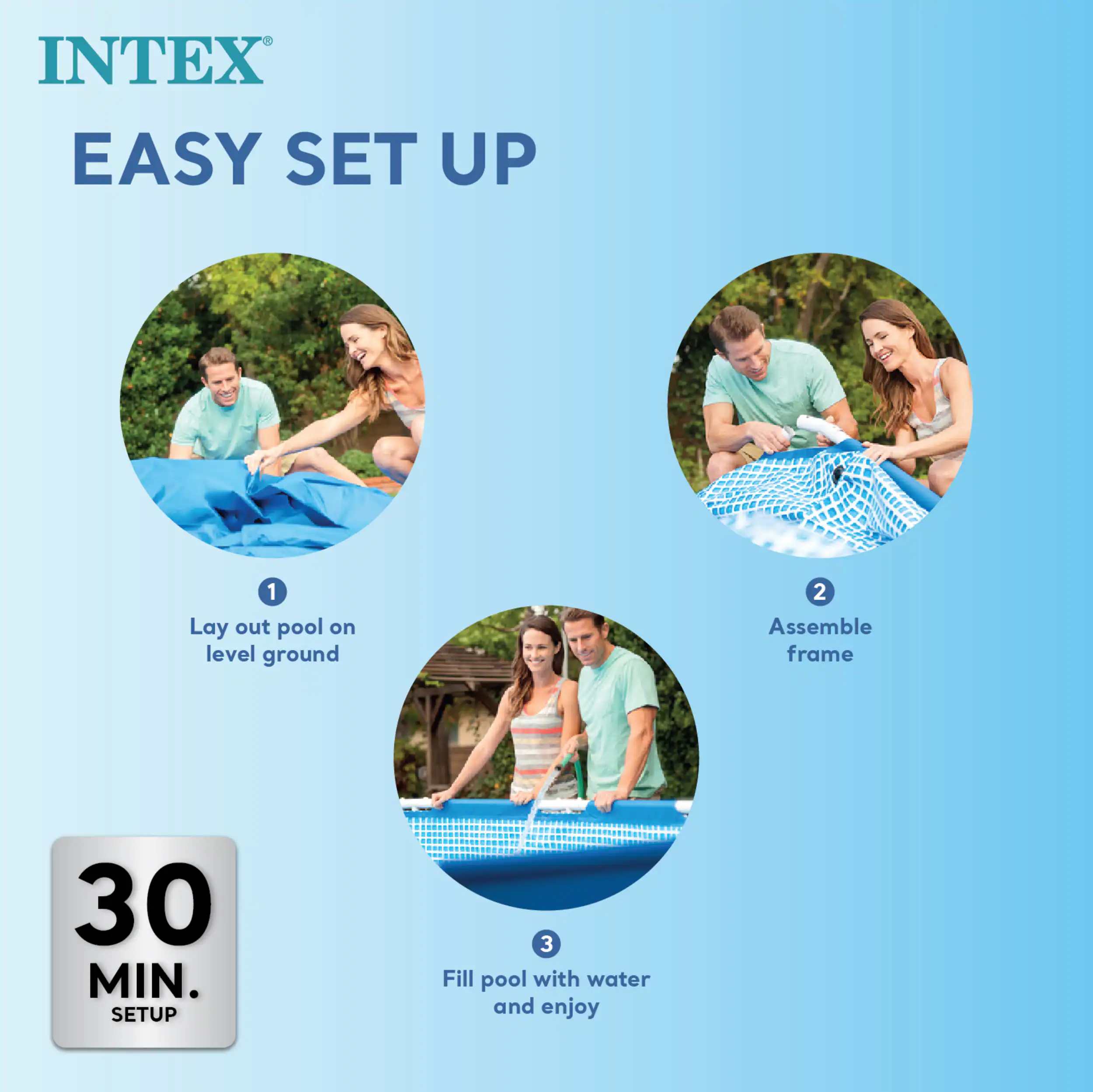 Intex 28279EH 14.9-Feet x 7.2-Feet x 33-Inches Metal frame Rectangle Above-Ground Pool with Filter Pump