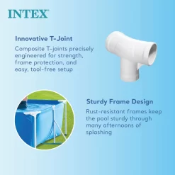 Intex 28279EH 14.9-Feet x 7.2-Feet x 33-Inches Metal frame Rectangle Above-Ground Pool with Filter Pump