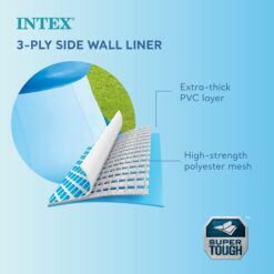 Intex 15-Feet x 15-Feet x 33-Inches Inflatable top ring Round Above-Ground Pool with Filter Pump