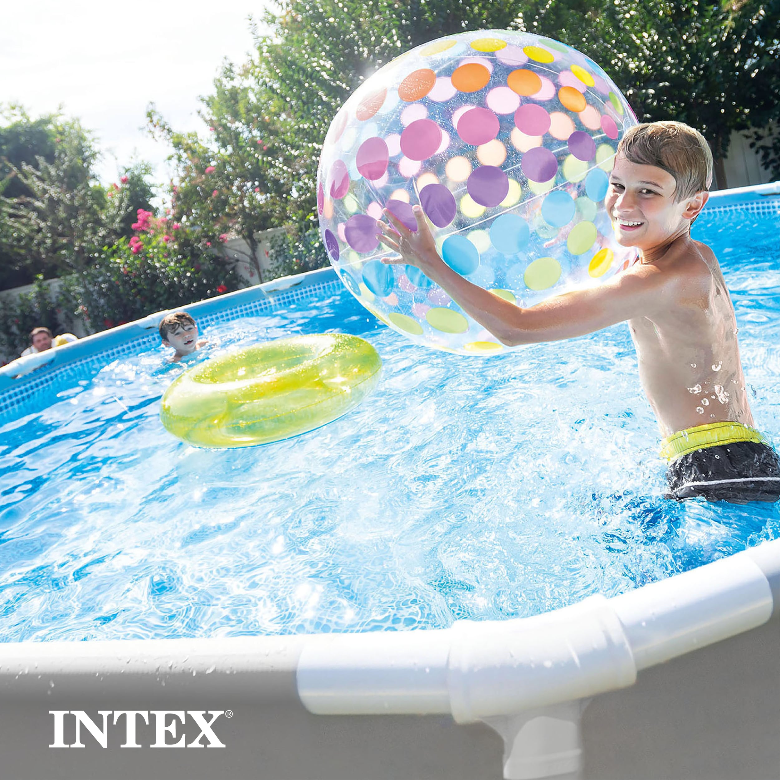 Intex 10-Feet x 10-Feet x 30-Inches Steel wall panels Round Above-Ground Pool with Filter Pump with Ground Cloth