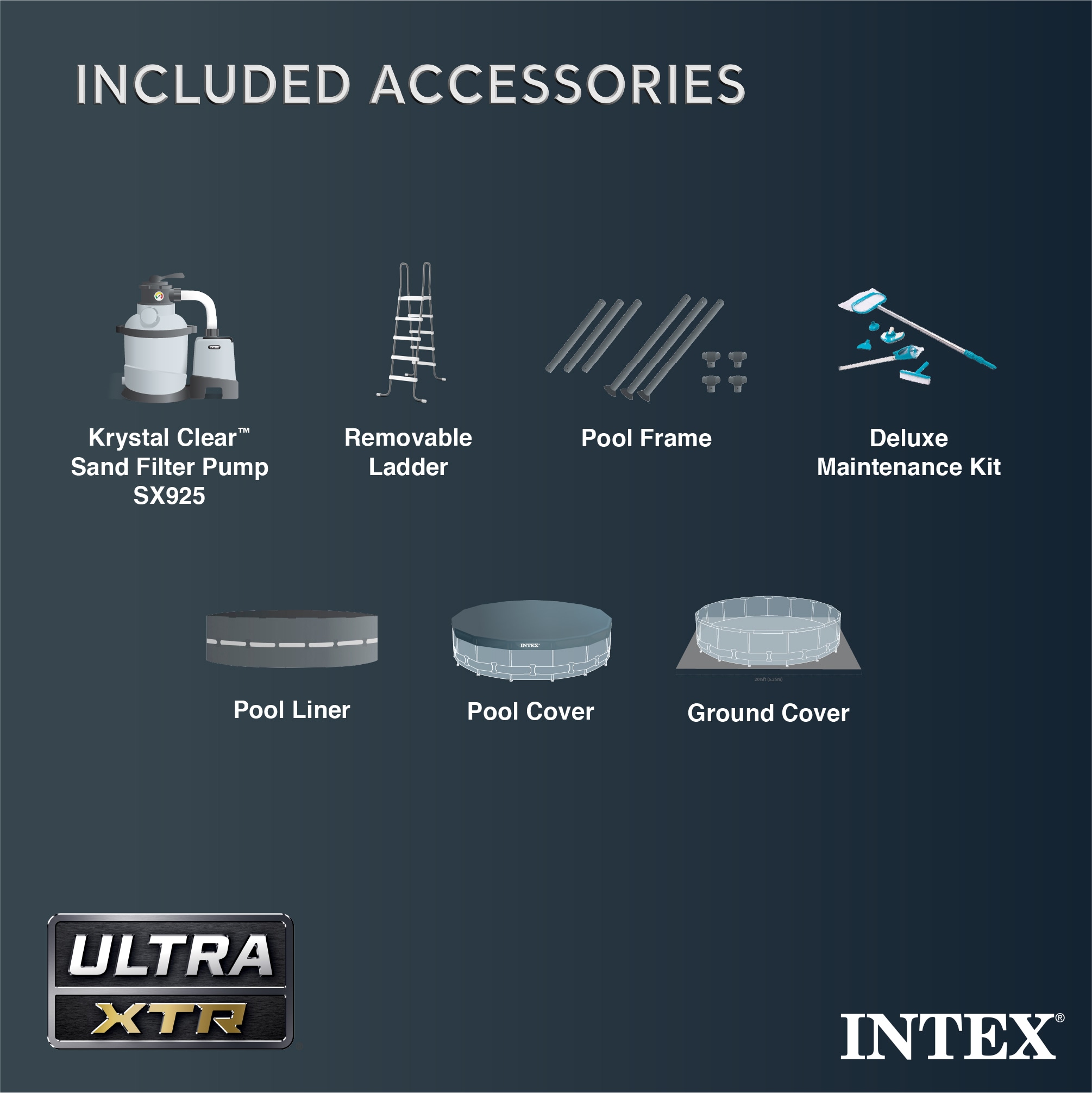 Intex 14-Feet x 14-Feet x 42-Inches Metal frame Round Above-Ground Pool with Filter Pump
