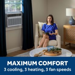 GE 350-sq ft Window Air Conditioner with Heater with Remote (115 Volts 8000-BTU) Wi-Fi enabled