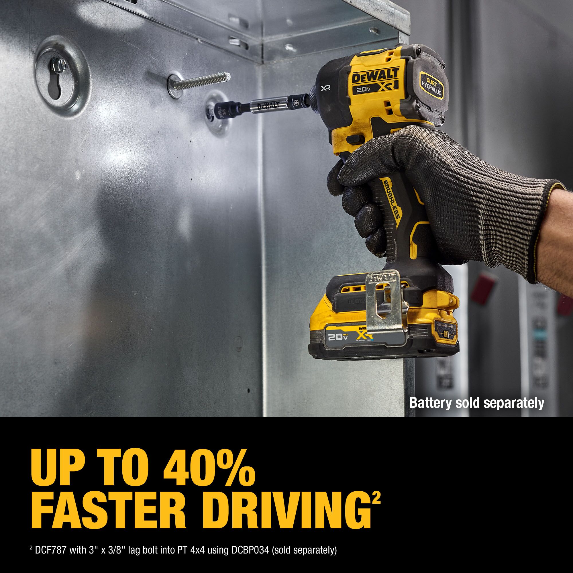 DEWALT XR Quiet Hydraulic 20-volt max 1/4-in Brushless Cordless Impact Driver (Battery Not Included and Charger Not Included ) - Image 4