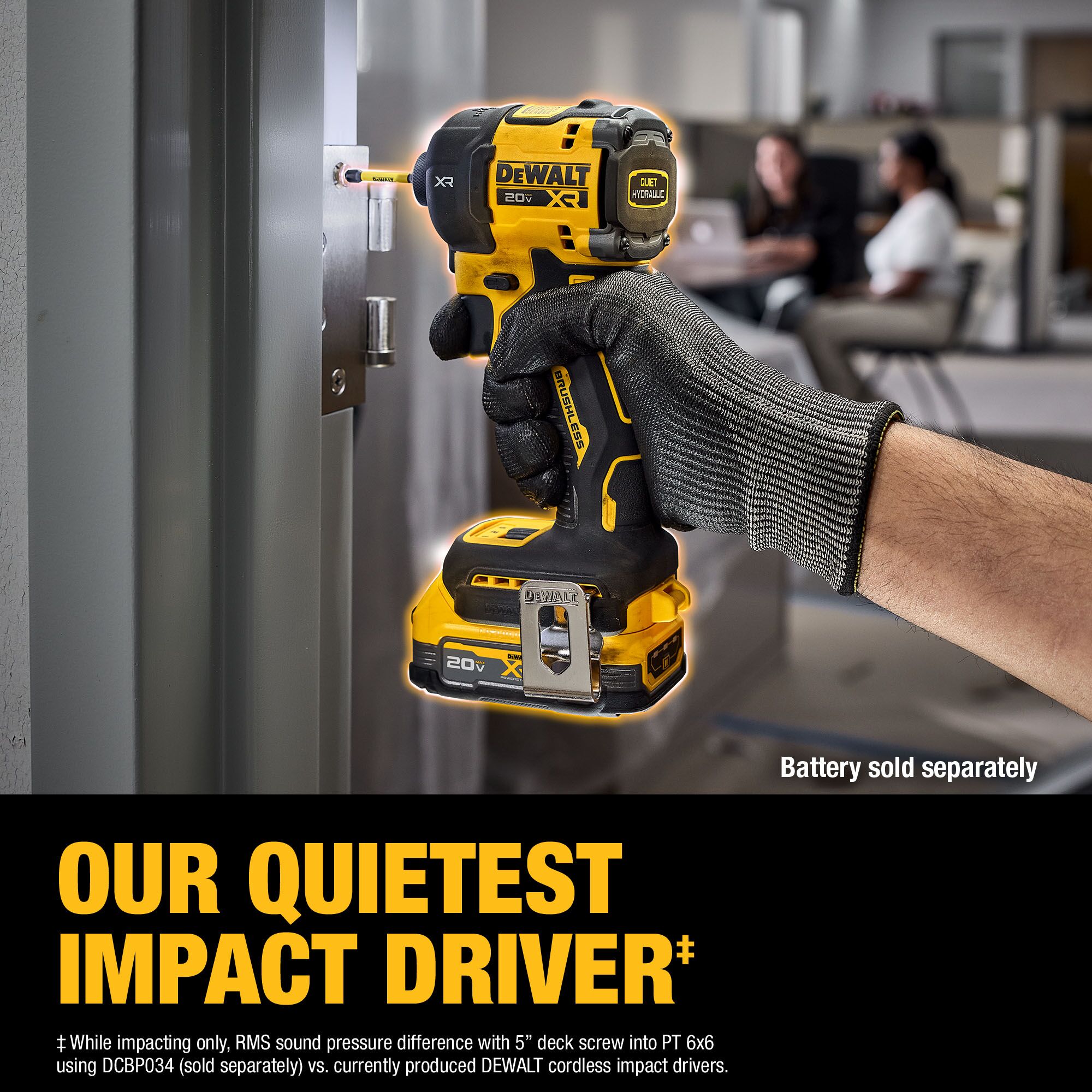 DEWALT XR Quiet Hydraulic 20-volt max 1/4-in Brushless Cordless Impact Driver (Battery Not Included and Charger Not Included ) - Image 3