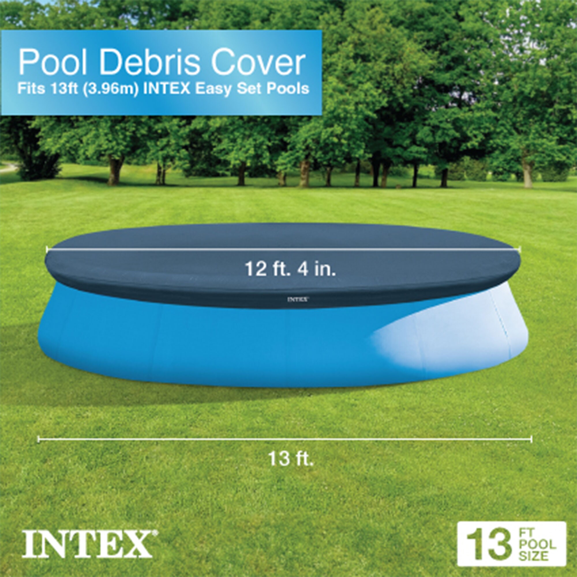 Intex 12-Feet x 12-Feet x 30-Inches Inflatable top ring Round Above-Ground Pool with Filter Pump with Pool Cover