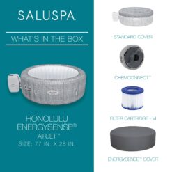 Bestway SaluSpa 140 Jet 6 -Person Inflatable Round Hot Tub (Cover Included)