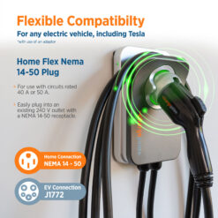 ChargePoint Home Flex Level 2 NEMA 14-50r Plug In EV Electric Vehicle Charging Station-up to 50 Amps/ 240-Volt with 23-ft Cable