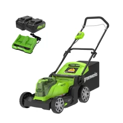 Greenworks 48-volt , ( 2 ) 4 Ah 17-in Push Battery Walk Mower, Bagger Included