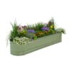 Vego Garden 42-Inches W x 78-Inches L x 17-Inches H Olive Green Galvanized Metal Raised Garden Bed