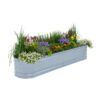 Vego Garden 42-Inches W x 78-Inches L x 17-Inches H Sky Blue Galvanized Metal Raised Garden Bed