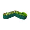 Vego Garden 84-Inches W x 84-Inches L x 17-Inches H British Green Galvanized Metal Raised Garden Bed