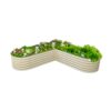 Vego Garden 84-Inches W x 84-Inches L x 17-Inches H Pearl White Galvanized Metal Raised Garden Bed