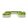 Vego Garden 84-Inches W x 138-Inches L x 17-Inches H Pearl White Galvanized Metal Raised Garden Bed