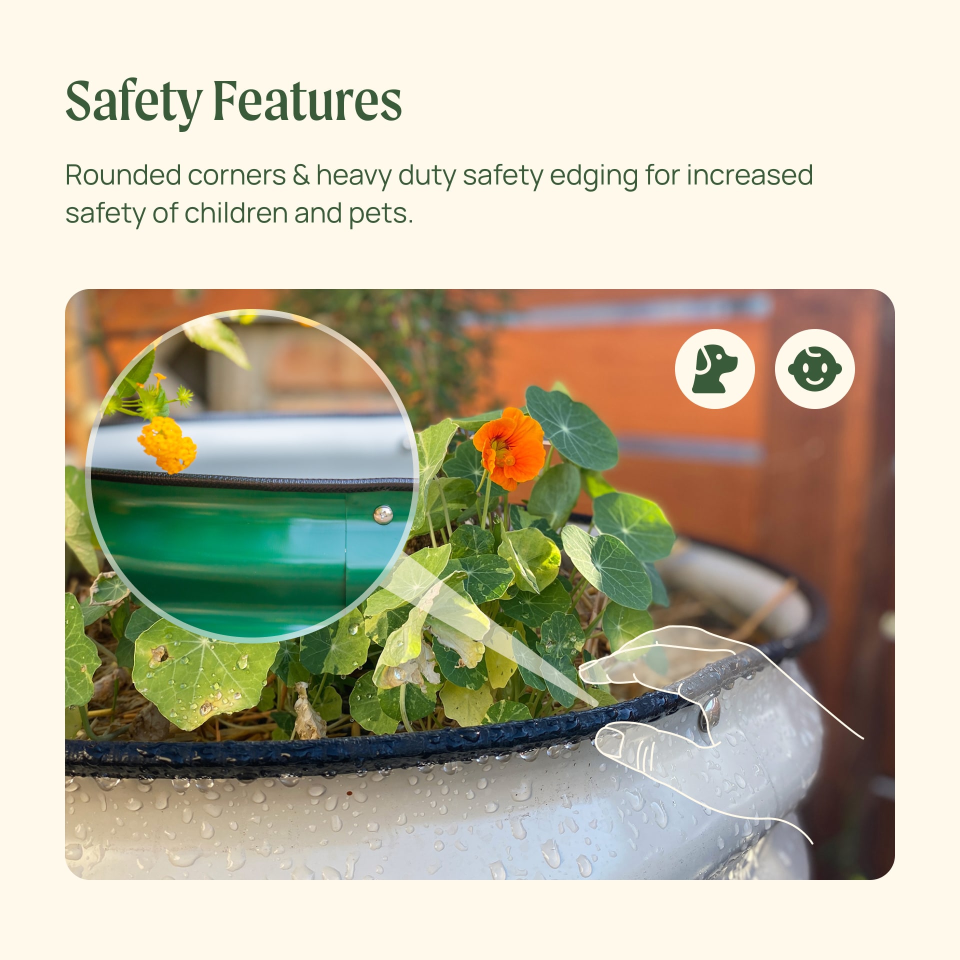 Vego Garden 42-Inches W x 78-Inches L x 32-Inches H Terra Cotta Galvanized Metal Raised Garden Bed