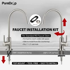PureDrop RTW5 5 Stage RO Water System 5-stage Multi-method Reverse Osmosis Filtration System