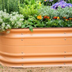 Vego Garden 42-Inches W x 78-Inches L x 17-Inches H Terra Cotta Galvanized Metal Raised Garden Bed