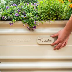 Vego Garden 42-Inches W x 78-Inches L x 17-Inches H Pearl White Galvanized Metal Raised Garden Bed