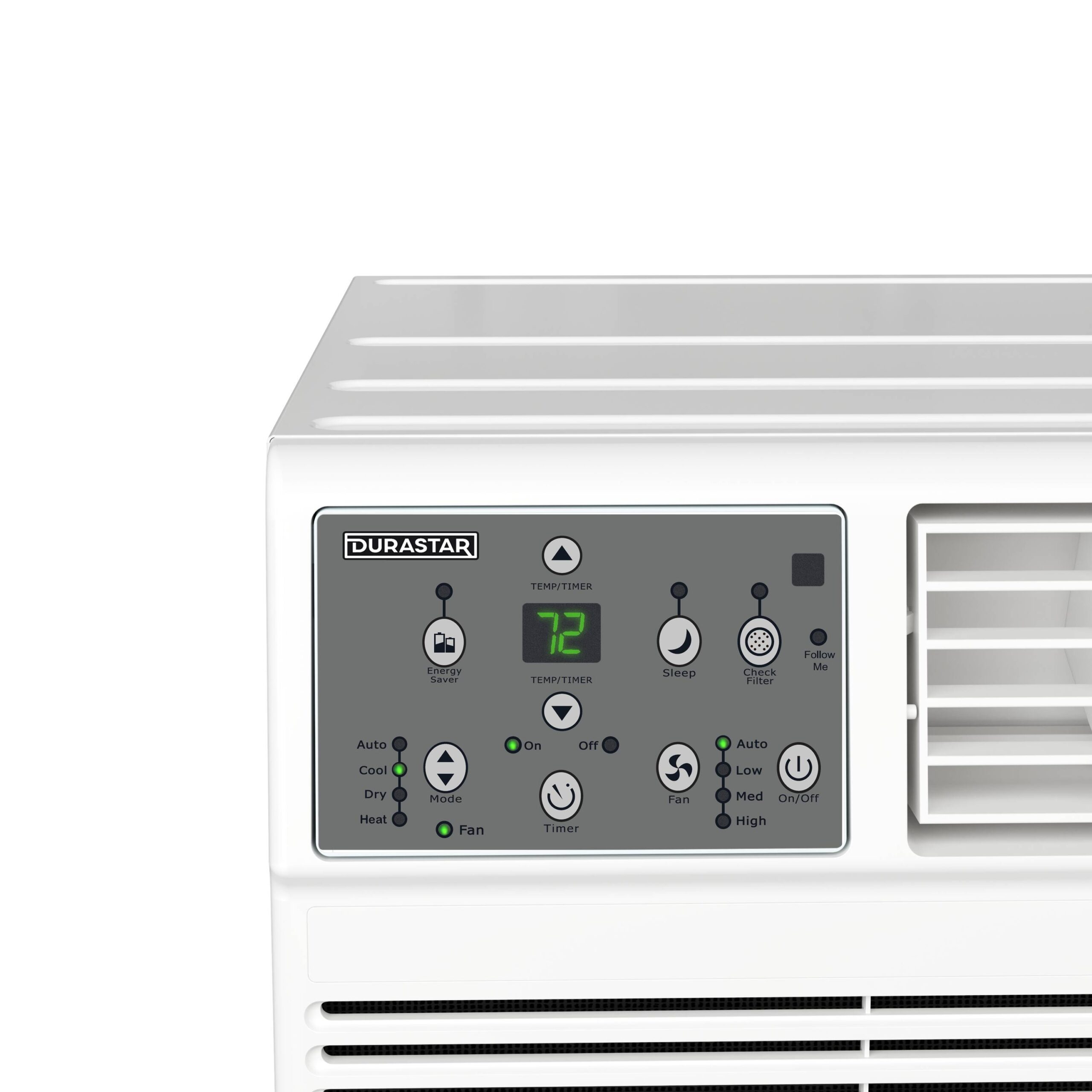 DURASTAR 10000-BTU 450-sq ft 208 Volts White Through-the-wall Air Conditioner Heater Included with Remote