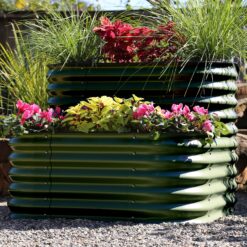 Vego Garden 42-Inches W x 42-Inches L x 32-Inches H British Green Galvanized Metal Raised Garden Bed