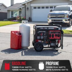 DuroStar 13000 / 10500 -Watt Dual fuel Portable Generator