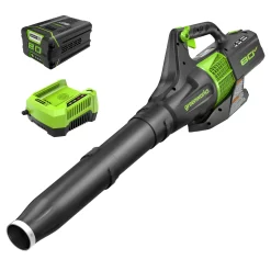 Greenworks Pro 80-volt Max 500-CFM 150-MPH Battery Handheld Leaf Blower 2 Ah (Battery and Charger Included)