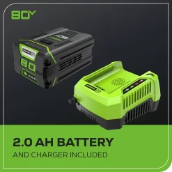 Greenworks Pro 80-volt Max 500-CFM 150-MPH Battery Handheld Leaf Blower 2 Ah (Battery and Charger Included)