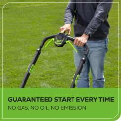 Greenworks 80-volt , ( 1 ) 5 Ah 25-in Self Propelled Battery Walk Mower ,Bagger Included