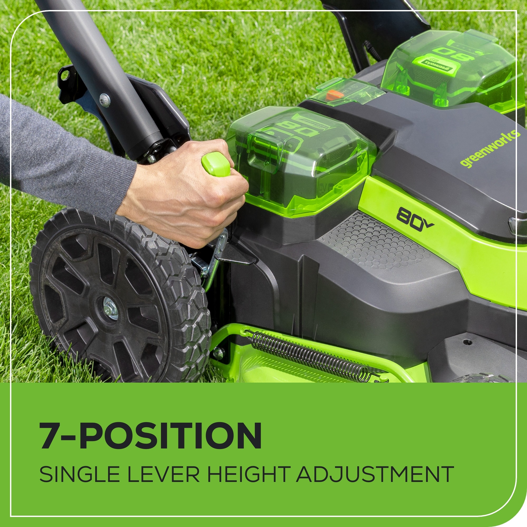 Greenworks 80-volt , ( 1 ) 5 Ah 25-in Self Propelled Battery Walk Mower ,Bagger Included