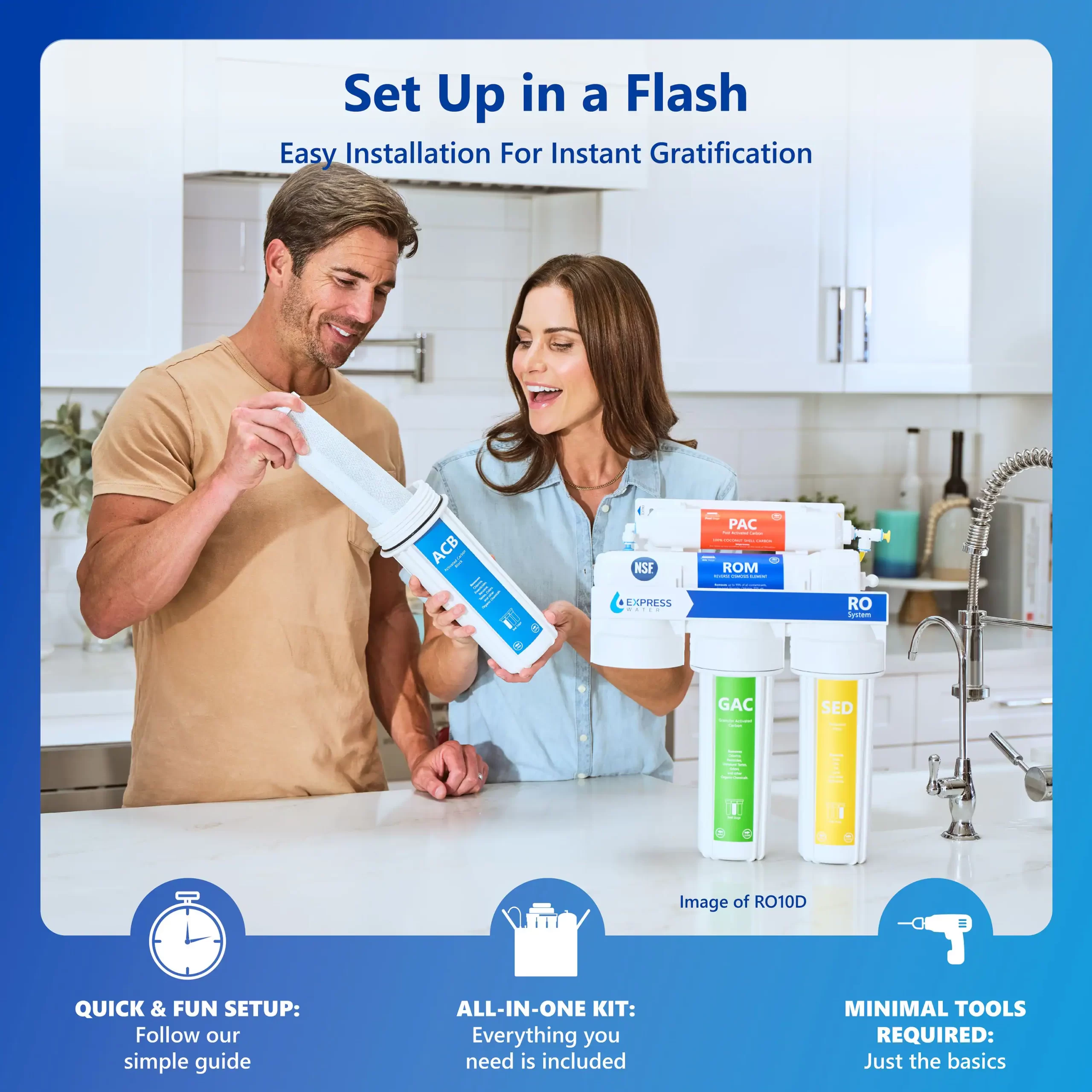 Express Water RO5DX 5-stage Multi-method Reverse Osmosis Filtration System