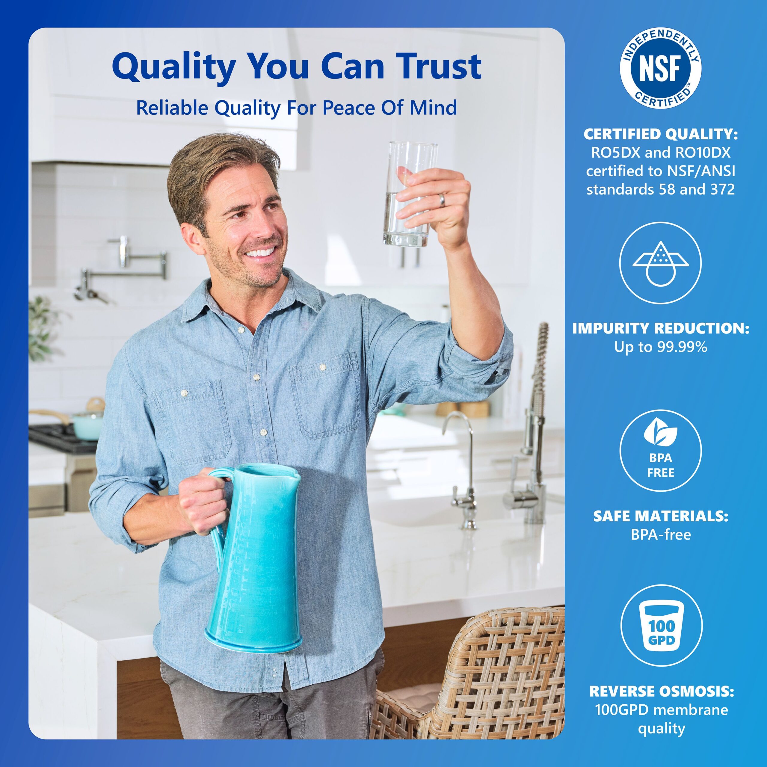 Express Water RO10DBN 5-stage Multi-method Reverse Osmosis Filtration System