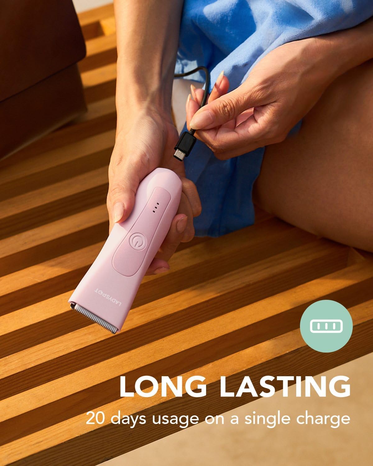 LADYSPOT Electric Shaver for Women, Women Shaving & Grooming Sets, with 3 Guard and Replaceable Ceramic Blade Heads