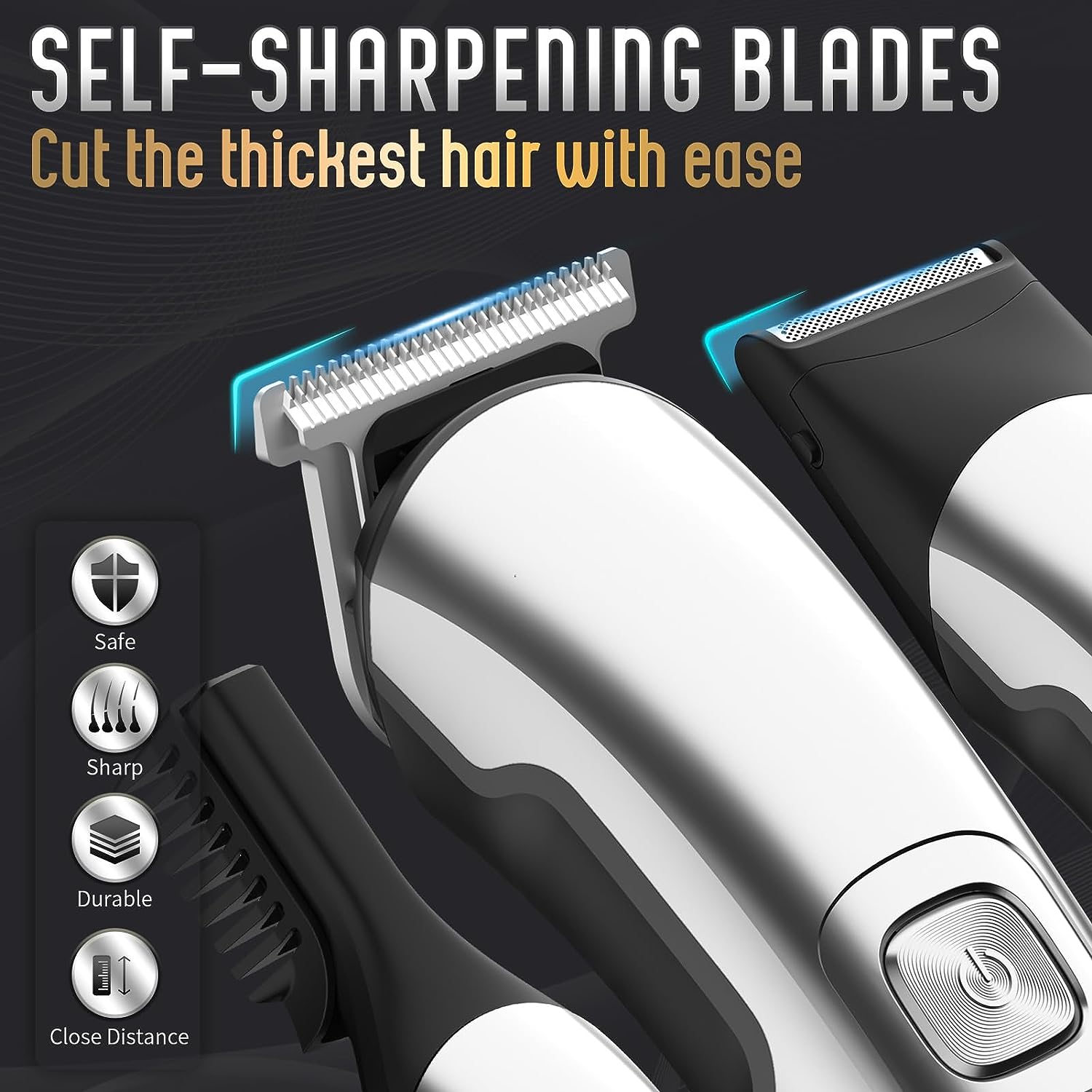 Ufree Beard Trimmer for Men, Waterproof Electric Razor for Nose, Body, Face and Mustache, Cordless Hair Clippers Shavers