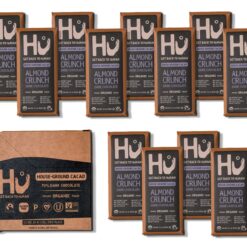Hu Chocolate Bars, 12 Pack Almond Crunch Chocolate, Fair Trade Dark Chocolate, 2.1oz Each