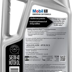 Mobil 1 FS European Car Formula Full Synthetic Motor Oil 0W-40, 5 Quart