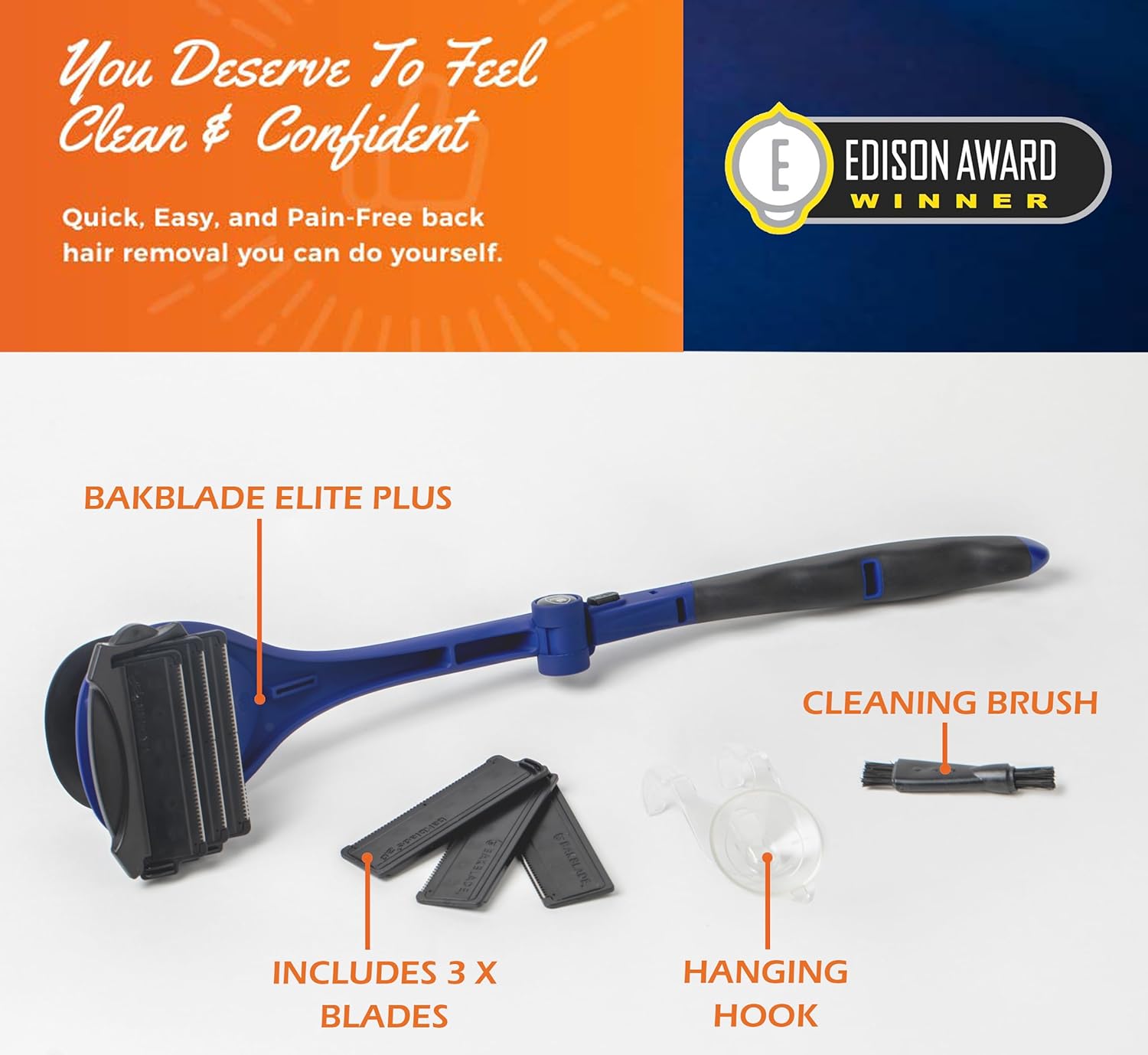 Bakblade 2.0/ELITE PLUS - Back Hair Removal and Body Shaver (DIY)