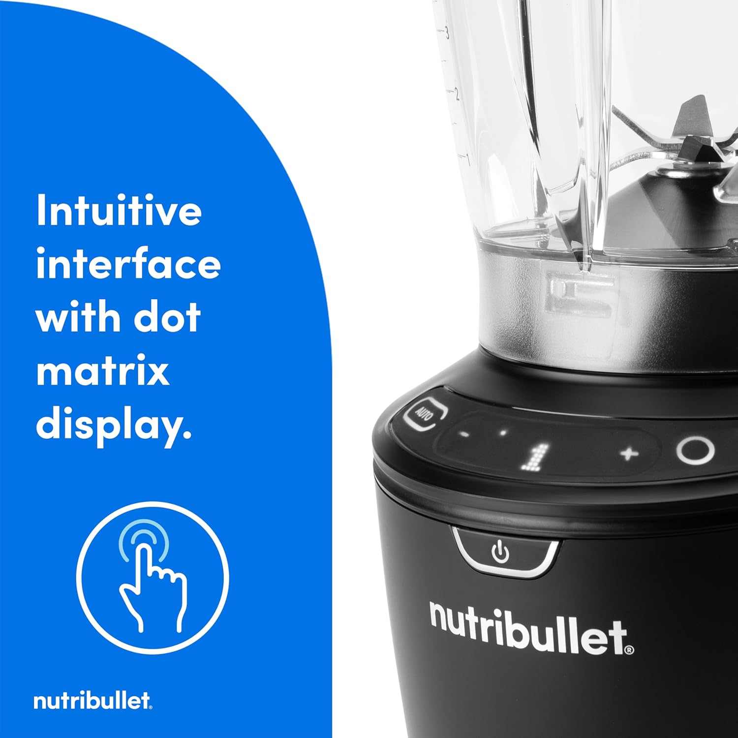 Nutribullet SmartSense Blender Combo, 5-speed blender, 1400 Watt Matte Black