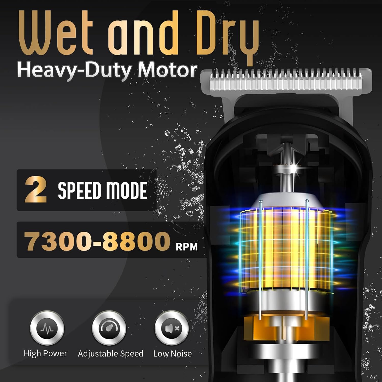 Ufree Beard Trimmer for Men, Waterproof Electric Razor for Nose, Body, Face and Mustache, Cordless Hair Clippers Shavers