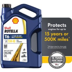 Shell Rotella T6 Full Synthetic 15W-40 Motor Oil, 1 Gallon (3 Pack)