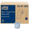 Tork Advanced Toilet Paper Roll, White, Compatible with T24 Dispensers, 2-ply, Soft Tissue, 80 rolls x 500 sheets (2461200)