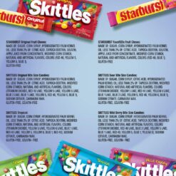 SKITTLES & STARBURST Assorted Candy Variety Pack for Holidays, Gifts, Parties, Candy Assortment, 37.05 oz (30 Count) Bulk Box
