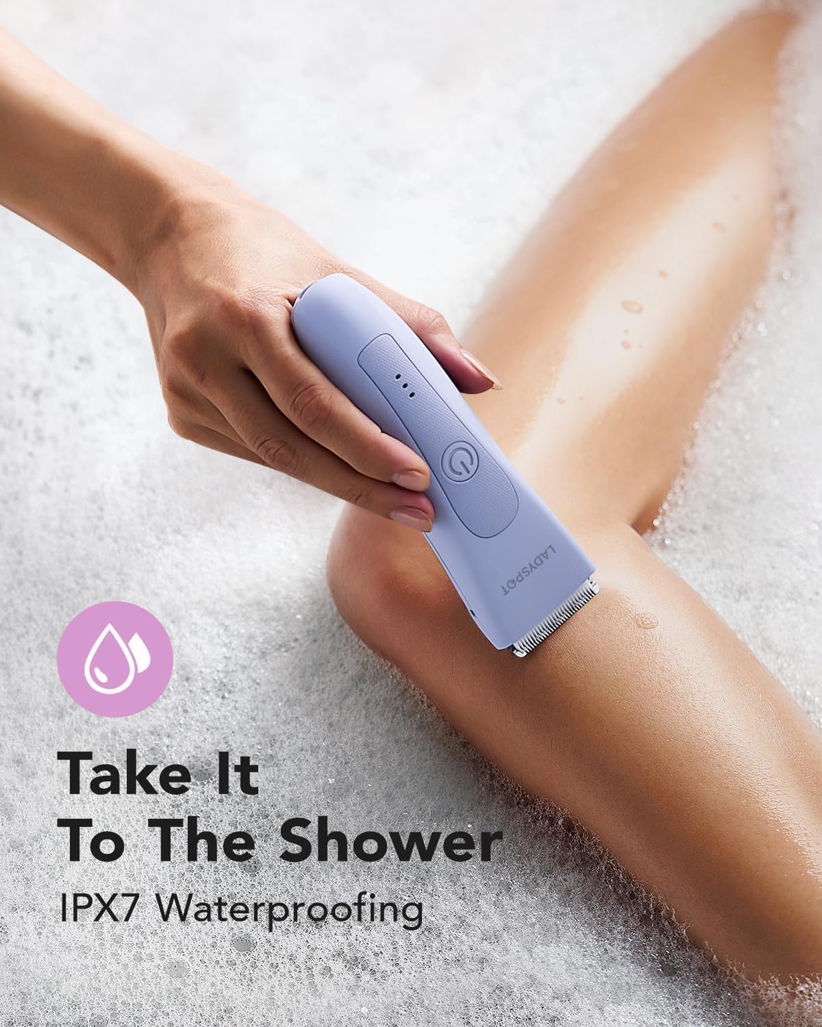 LADYSPOT Bikini Trimmer for Women, Pubic Hair Trimmer Women -Electric Hair Trimmer Shaver Razors for Women, Purple