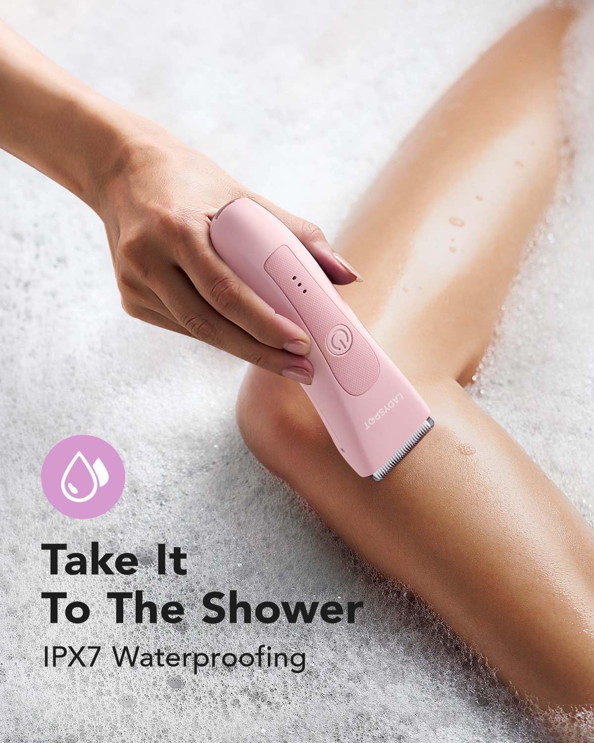 LADYSPOT Electric Shaver for Women, Women Shaving & Grooming Sets, with 3 Guard and Replaceable Ceramic Blade Heads