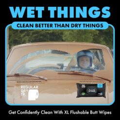 DUDE Wipes - Flushable Wipes with DUDE Bombs Toilet Spray - 18 Pack, 864 Wipes, 1 Spray Bottle