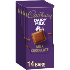 Cadbury Dairy Milk Chocolate Candy Bars, 3.5 oz (14 Count)