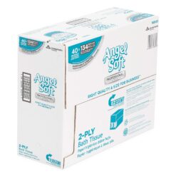 Georgia-Pacific Angel Soft Professional Series Premium 2-Ply Embossed Toilet Paper, 16840, 450 Sheets Per Roll, 40 Rolls Per Case, White