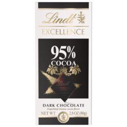 Lindt EXCELLENCE 95% Cocoa Dark Chocolate Bar, Dark Chocolate Candy, 2.8 oz. (12 Pack)